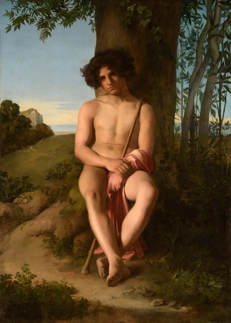 Ung herde sittande - Hippolyte Flandrin