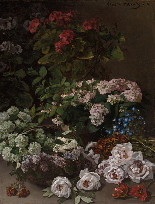 Claude Monets vårblommor (1864)
