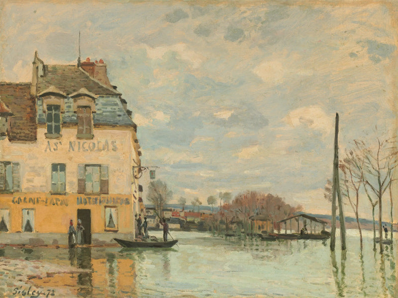 Översvämningar i Port-Marly - Alfred Sisley