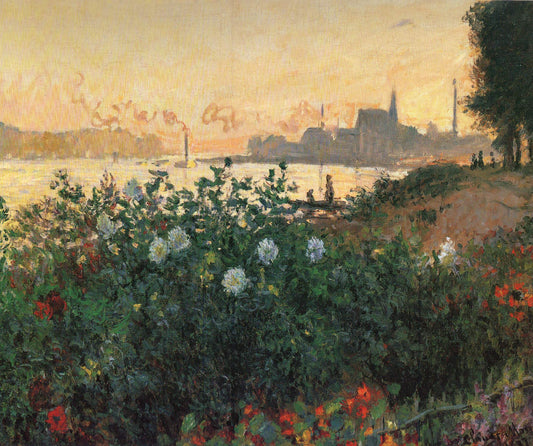 Blommor på stranden i Argenteuil – Monet 1877