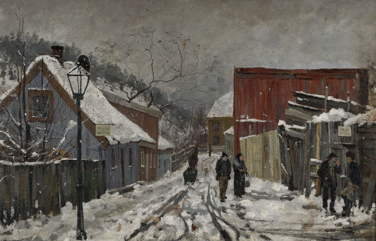 Reproduction du tableau « Saxegårdsgate - Edvard Munch » par Alpha Reproduction en peinture à l’huile