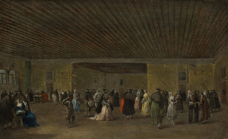 Huvudsalongen i Ridotto, Venedig - Francesco Guardi