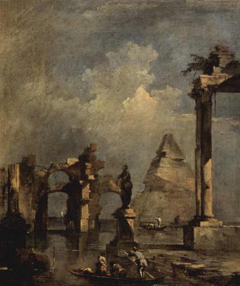 Capriccio med pyramid - Francesco Guardi