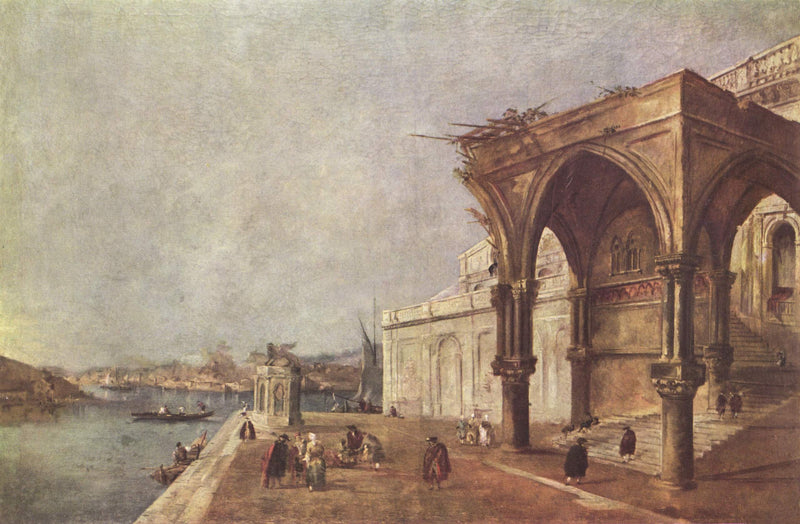 Capriccio med venetianska teman - Francesco Guardi