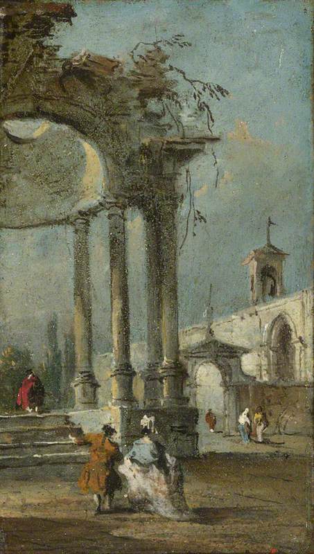 Vue Caprice med ruiner - Francesco Guardi