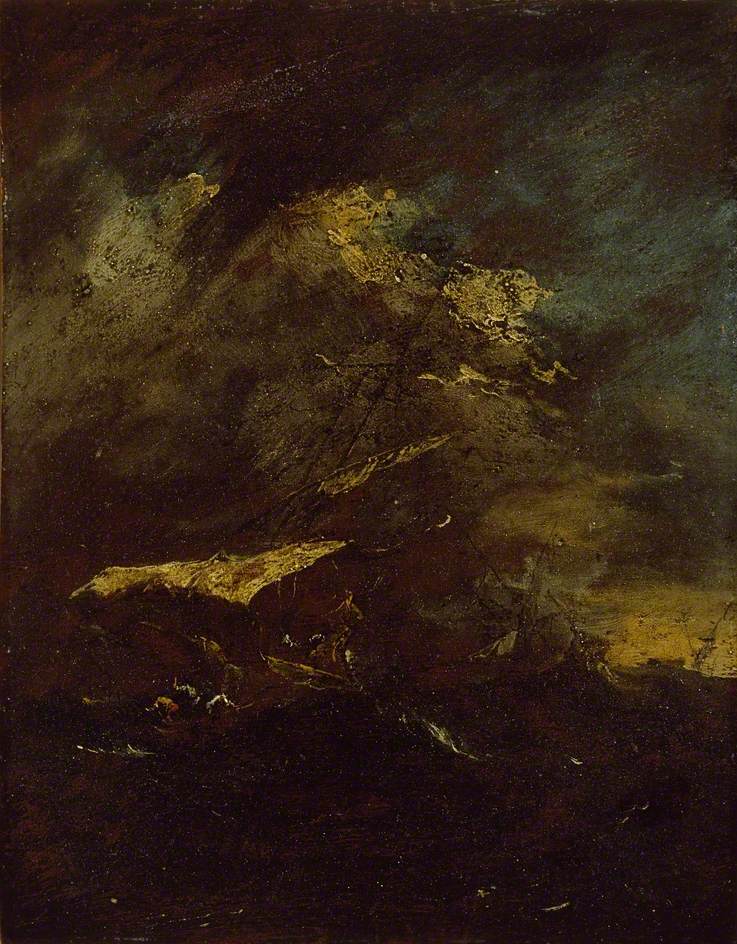 Två fartyg i en storm - Francesco Guardi