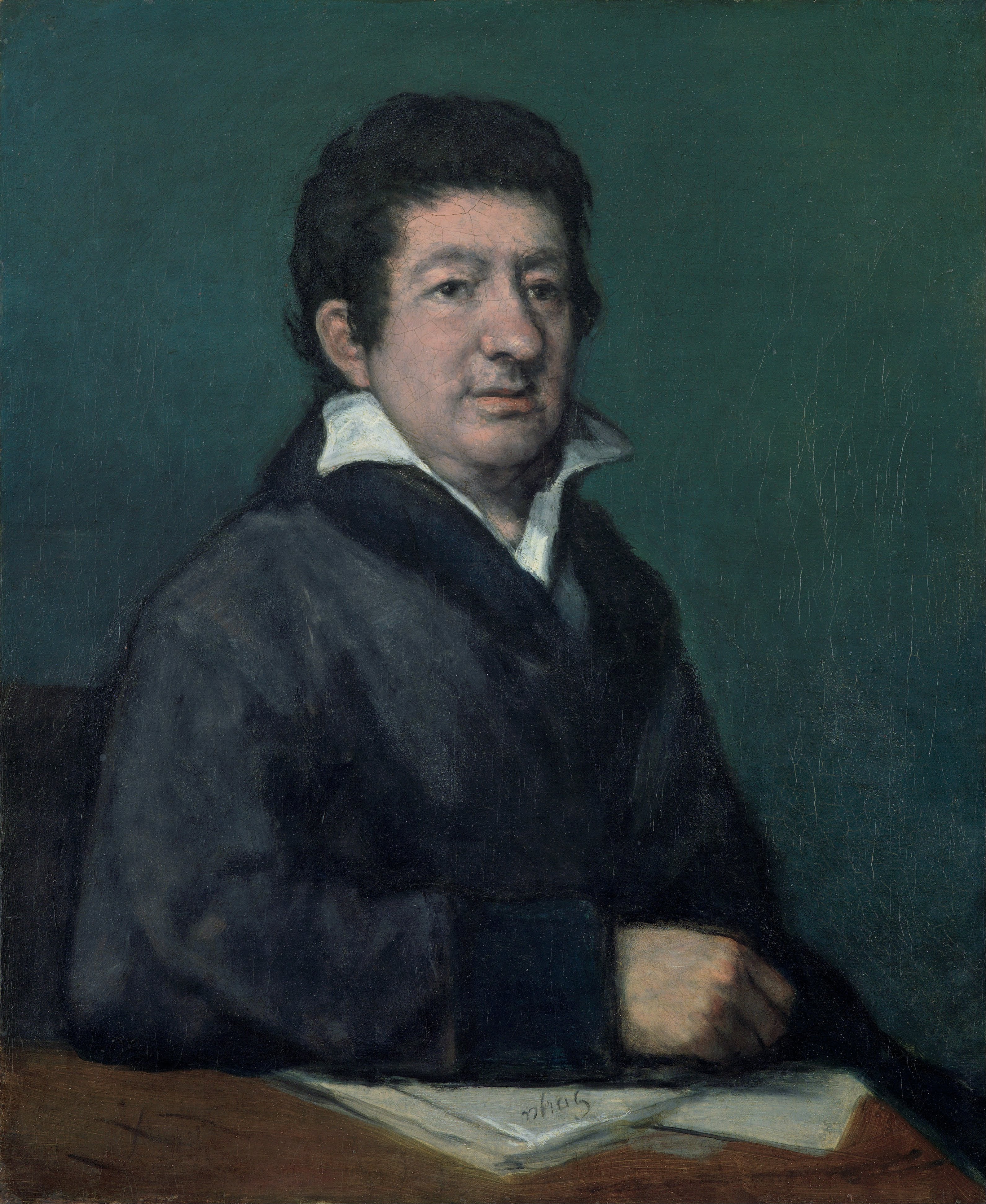 Reproduction du tableau « Portrait de Leandro Fernández de Moratín (1824) - Francisco de Goya » par Alpha Reproduction en peinture à l’huile