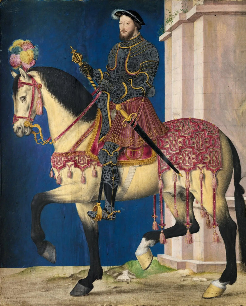 Hästporträtt av François I - Jean Clouet