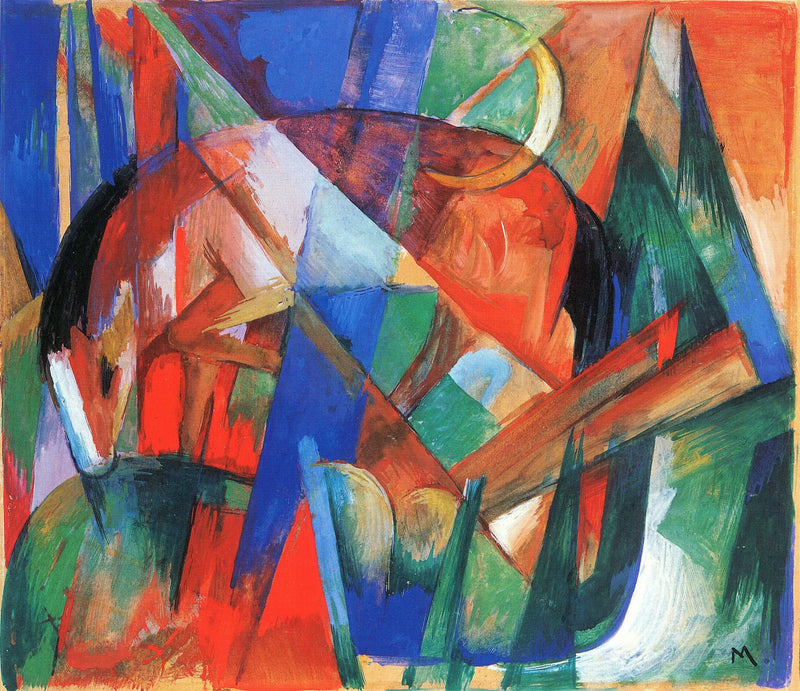Mytisk varelse II (häst) - Franz Marc