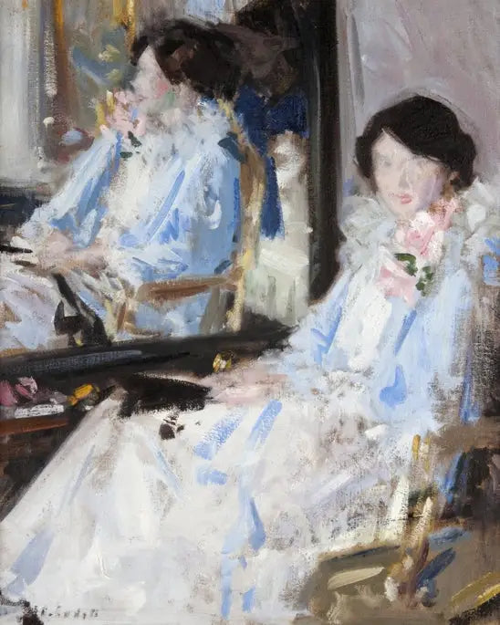 Flicka i blått - Reflektioner - Francis Cadell