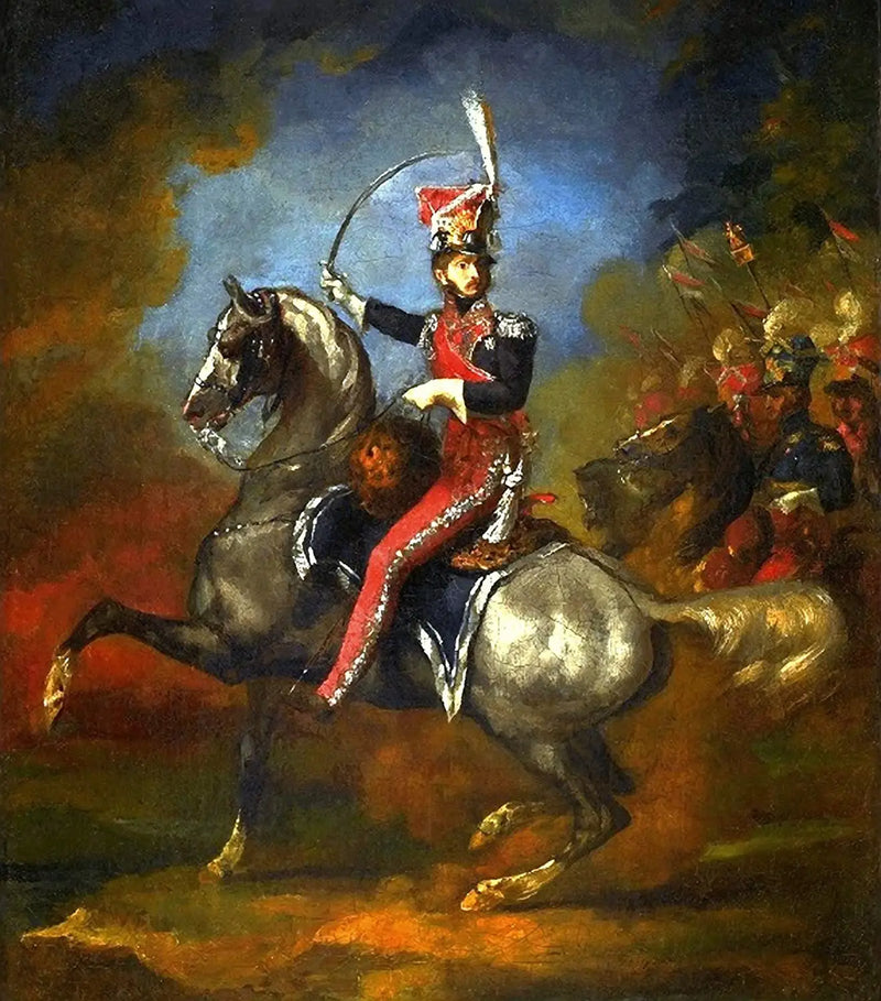 Ryttarporträtt av Wincenty Krasiński. - Théodore Géricault