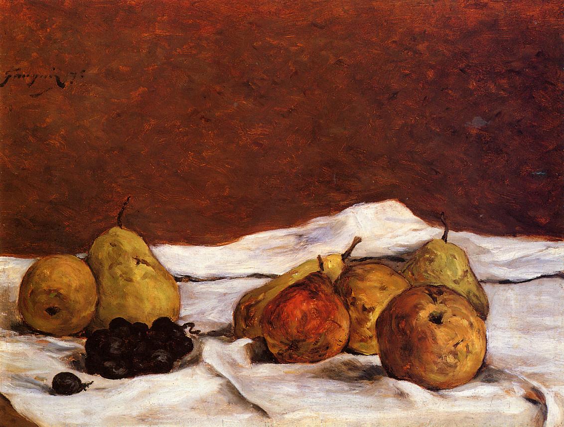 Päron och druvor - Paul Gauguin