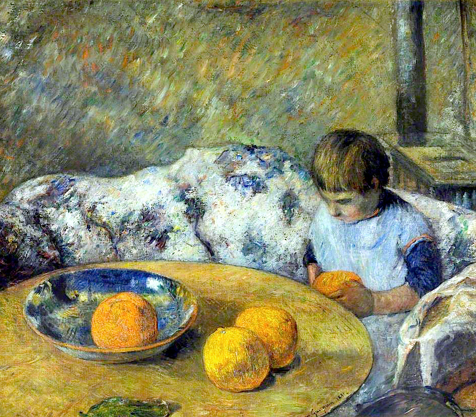 Interiör med Aline Gauguin - Paul Gauguin