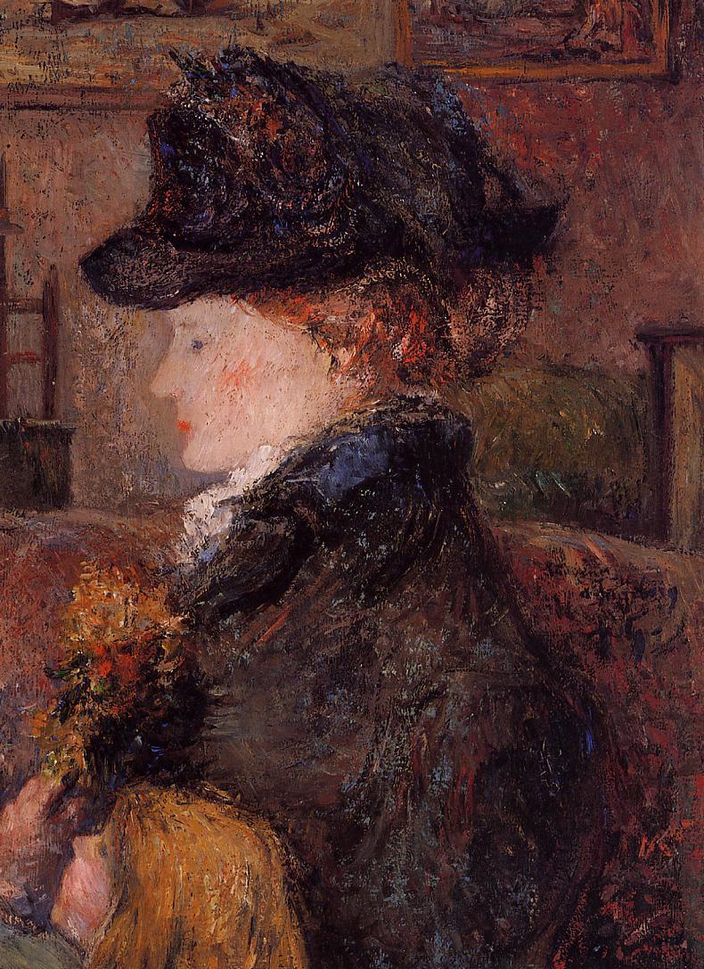 Porträtt av kvinna (Ingeborg Thaulow) - Paul Gauguin