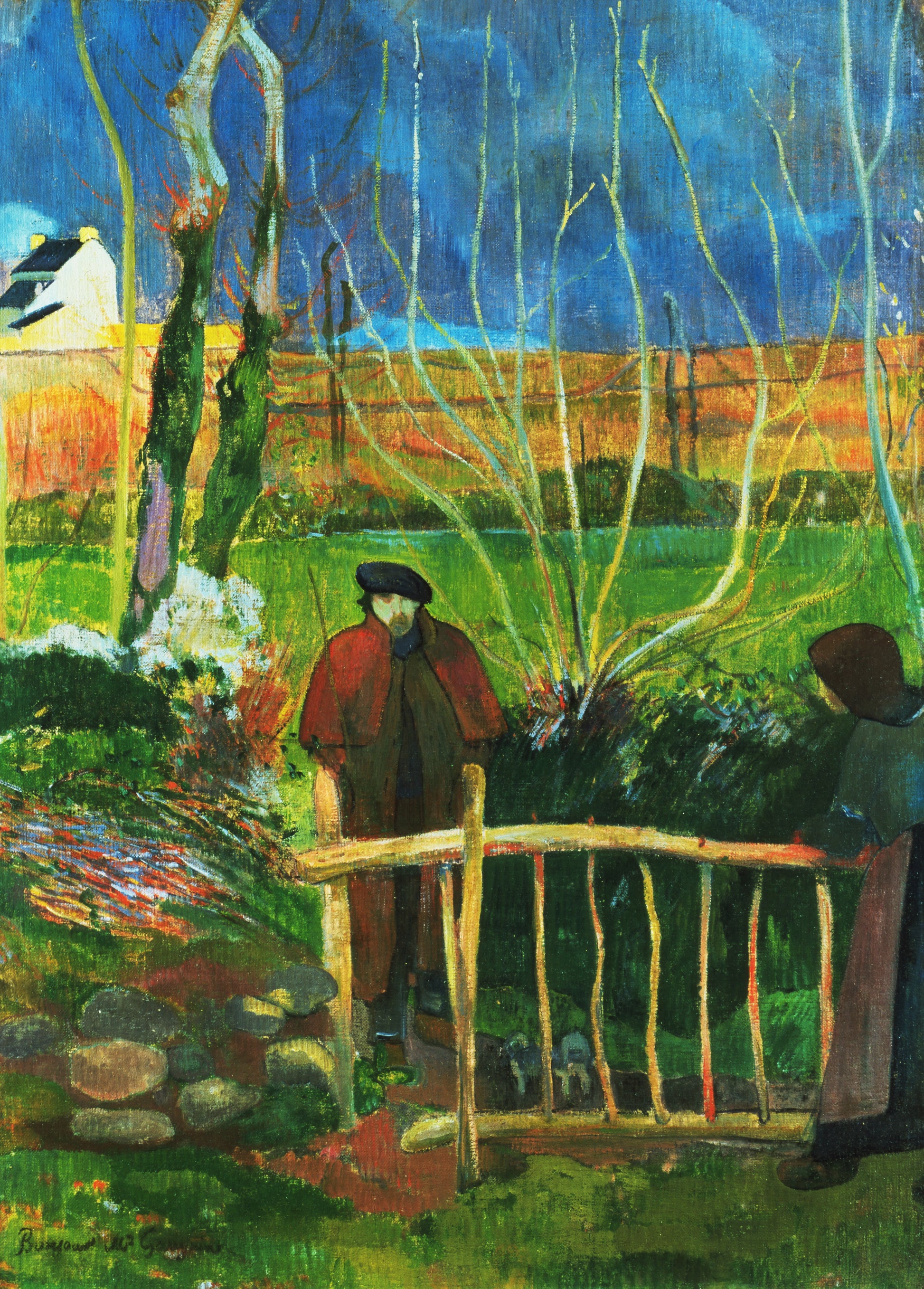 Reproduction du tableau « Bonjour Monsieur Gauguin - Paul Gauguin » par Alpha Reproduction en peinture à l’huile