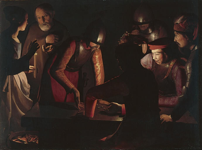 Förtroligheten av helige Petrus - Georges de La Tour