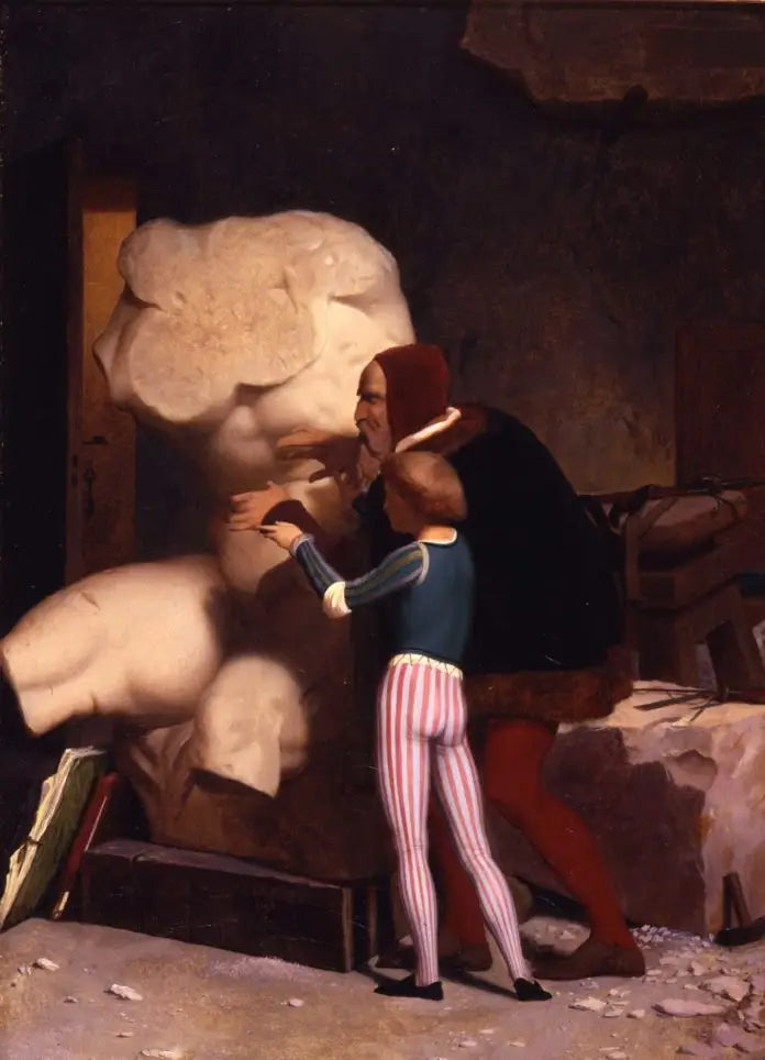 Michelangelo i sin ateljé - Jean-Léon Gérôme