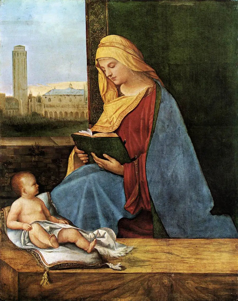 Madonna med barnet som läser - Giorgione