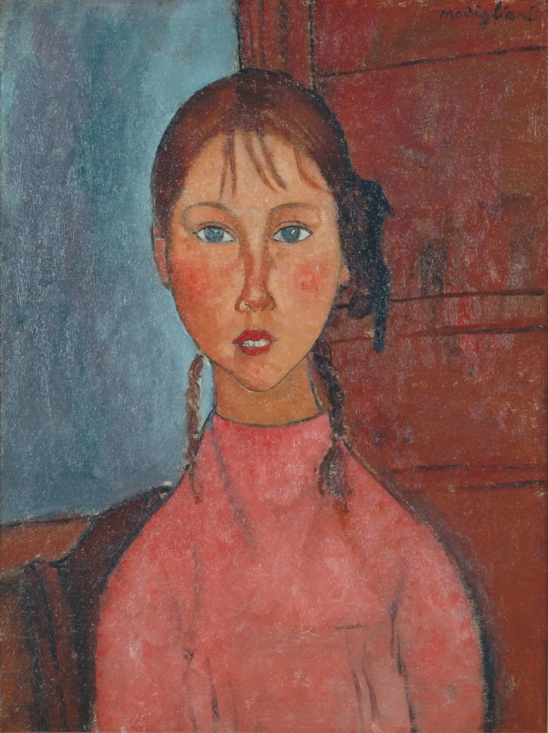 Flicka med flätor - Amedeo Modigliani