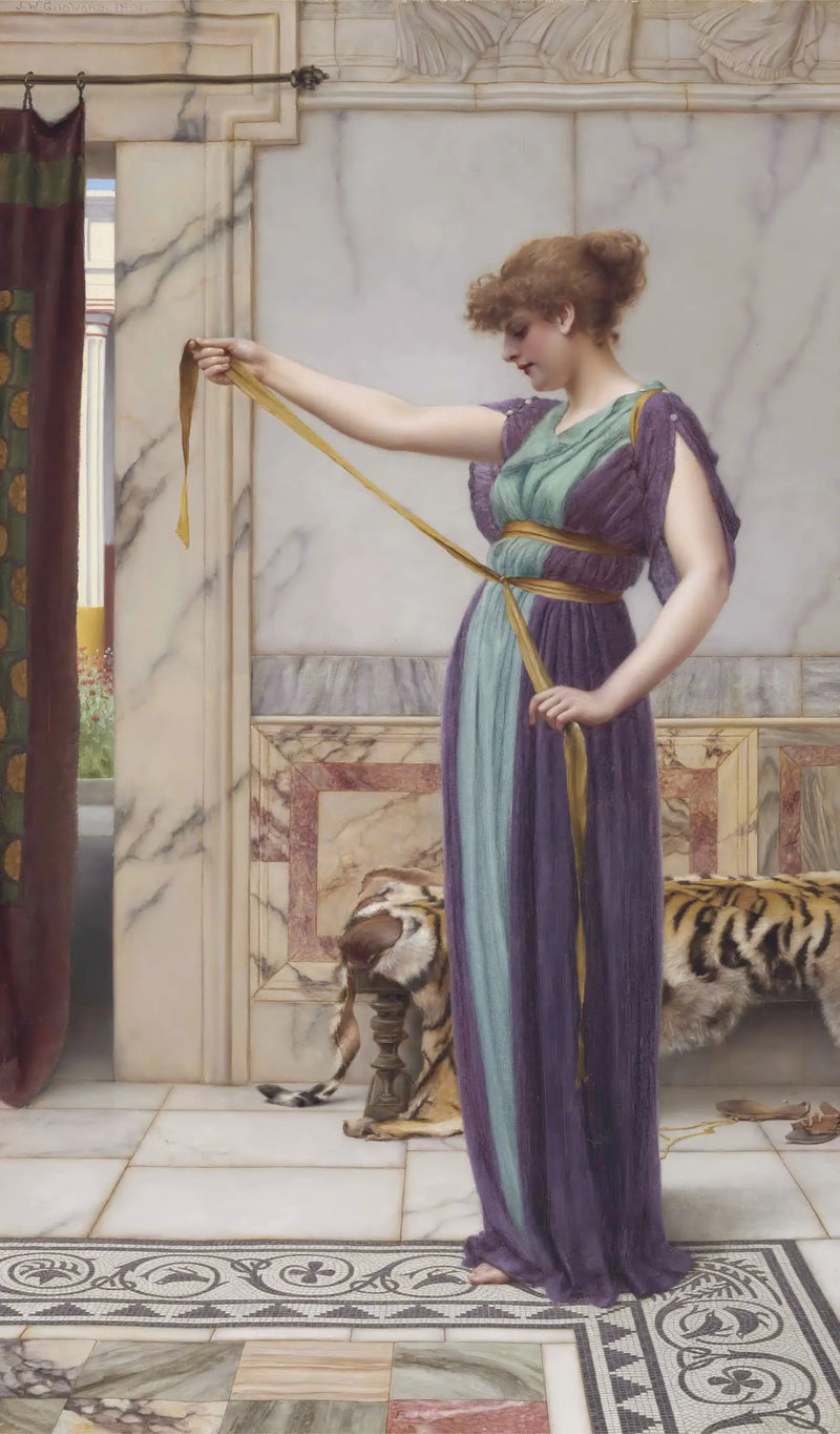 En pompejansk dam - John William Godward