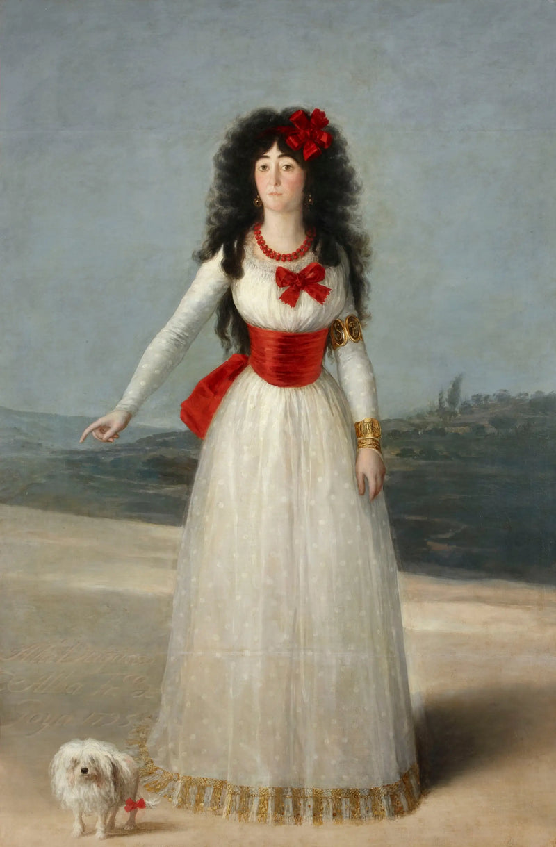 porträtt av hertiginna av Alba - Francisco de Goya