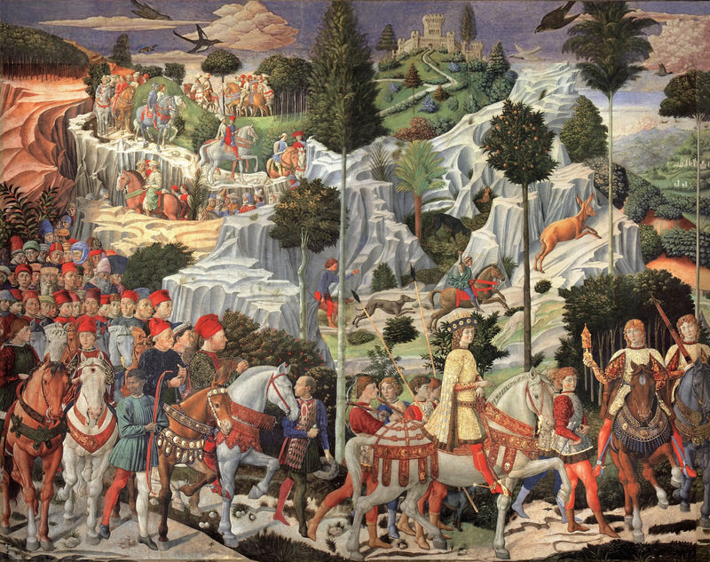 Processionen av den unge kungen - Benozzo Gozzoli