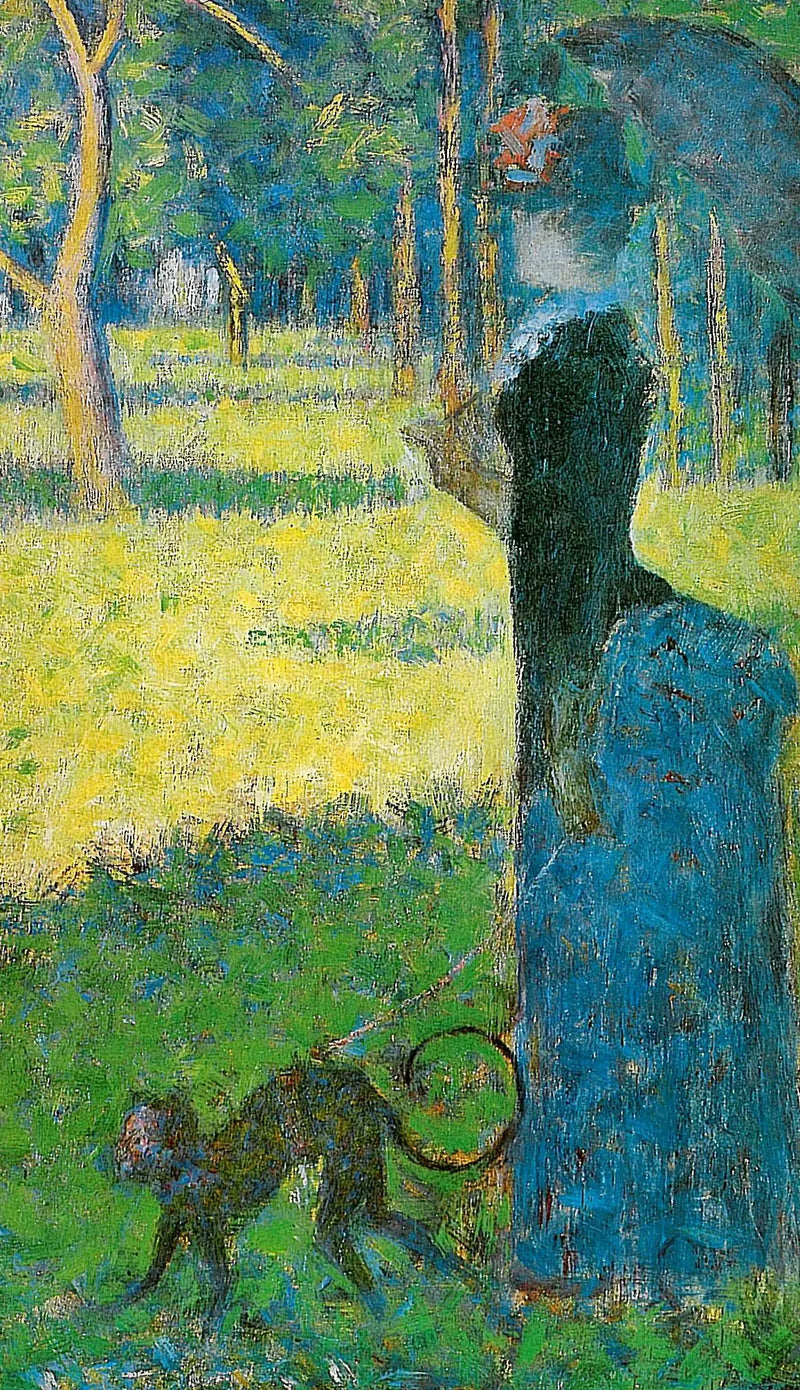Kvinna med en apa - Georges Seurat