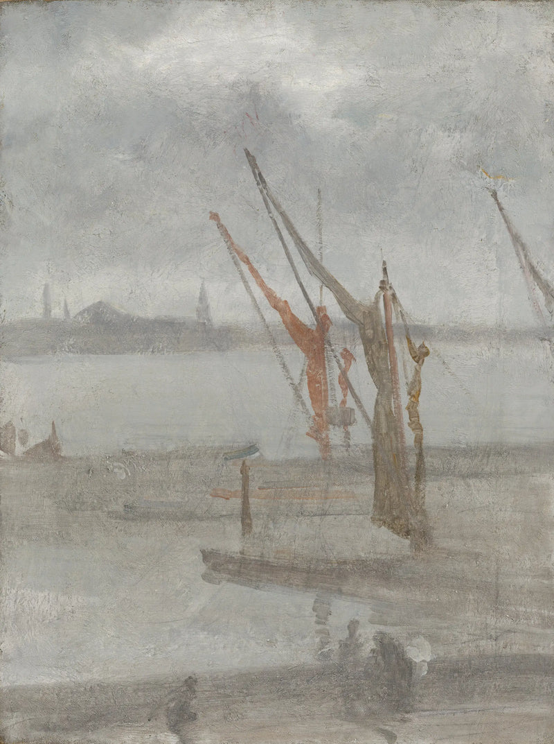 Grå och silver: Chelsea Wharf - James Abbott McNeill Whistler