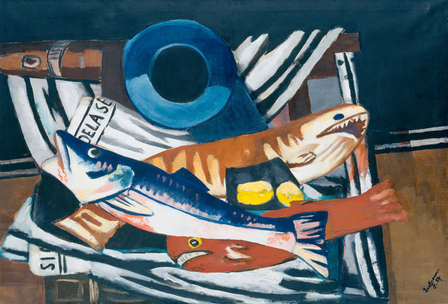 Großes Fisch-Stillleben (1927) - Max Beckmann