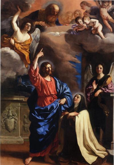 Kristus som uppenbarar sig för heliga Thérèse - Guercino