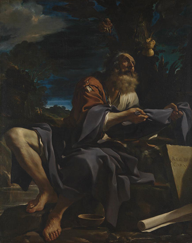 Élie matad av korpar - Guercino
