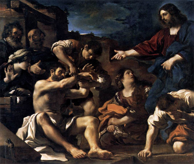 Lazare uppståndelse - Guercino