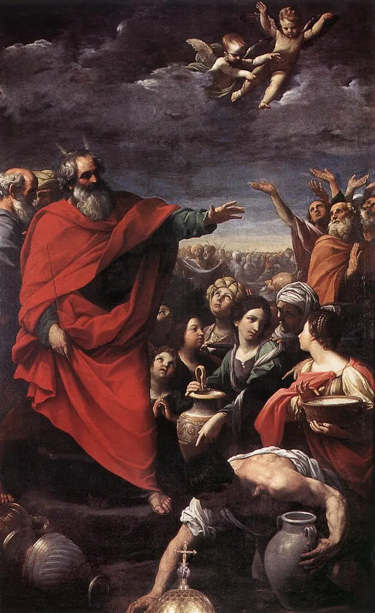 Skörden av manna - Guido Reni
