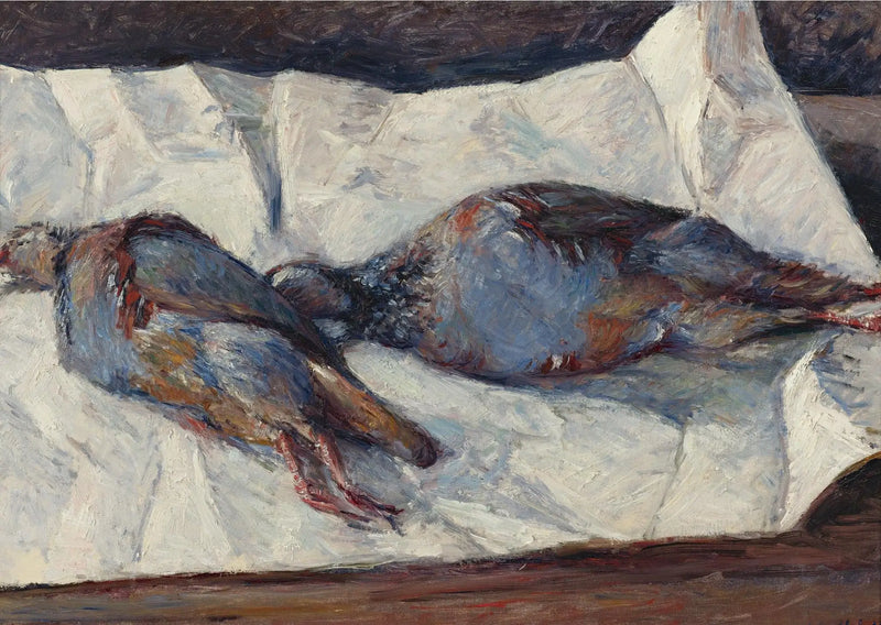 Två rapphöns - Gustave Caillebotte