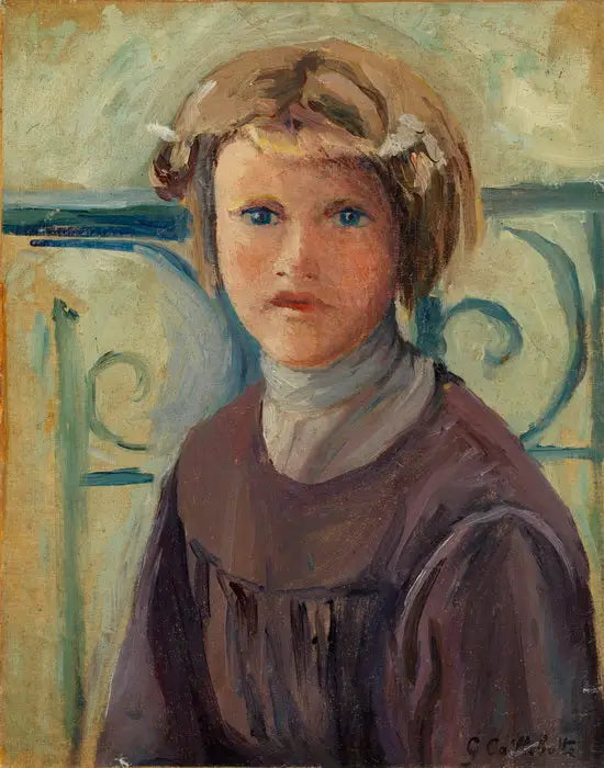 Flicka på balkongen - Gustave Caillebotte