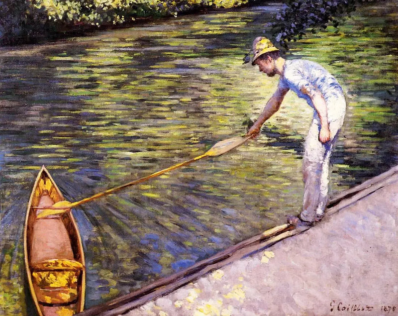 Kanotist som paddlar på perissoiren - Gustave Caillebotte
