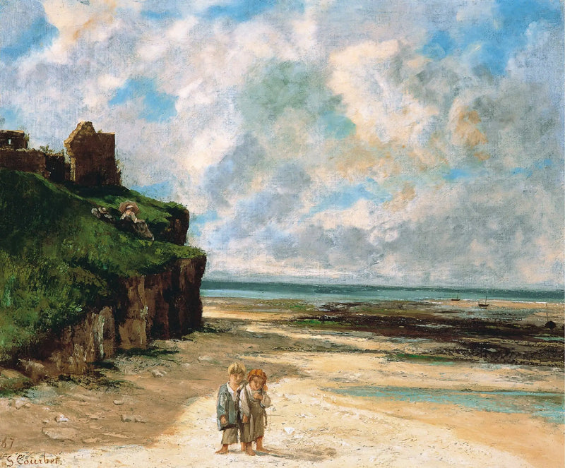 Strandpromenaden vid Saint-Aubin-sur-Mer - Gustave Courbet