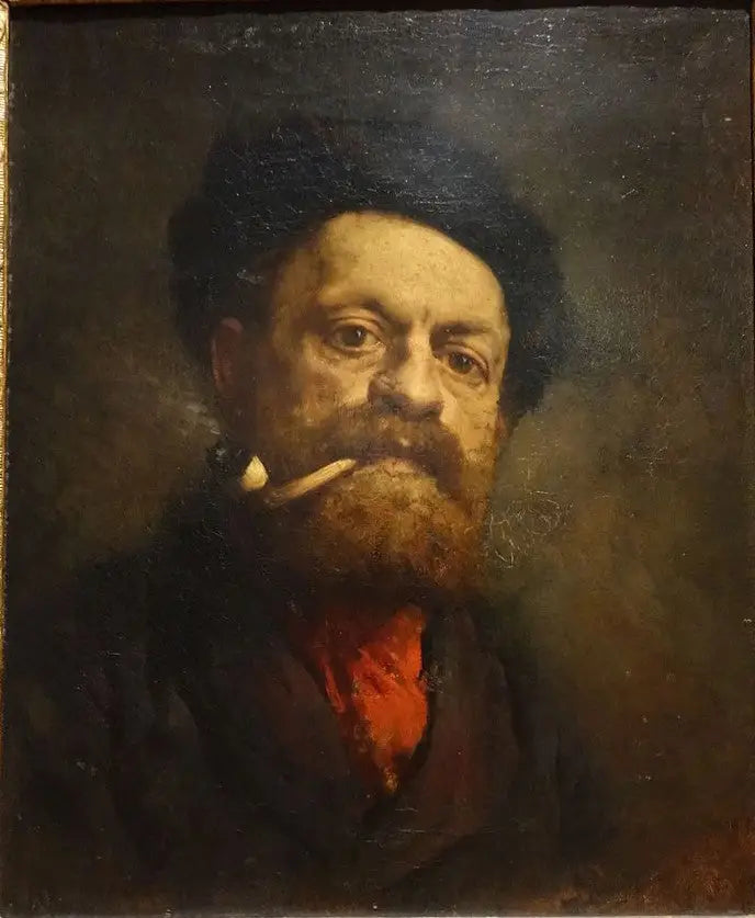 Man med pipa - Gustave Courbet