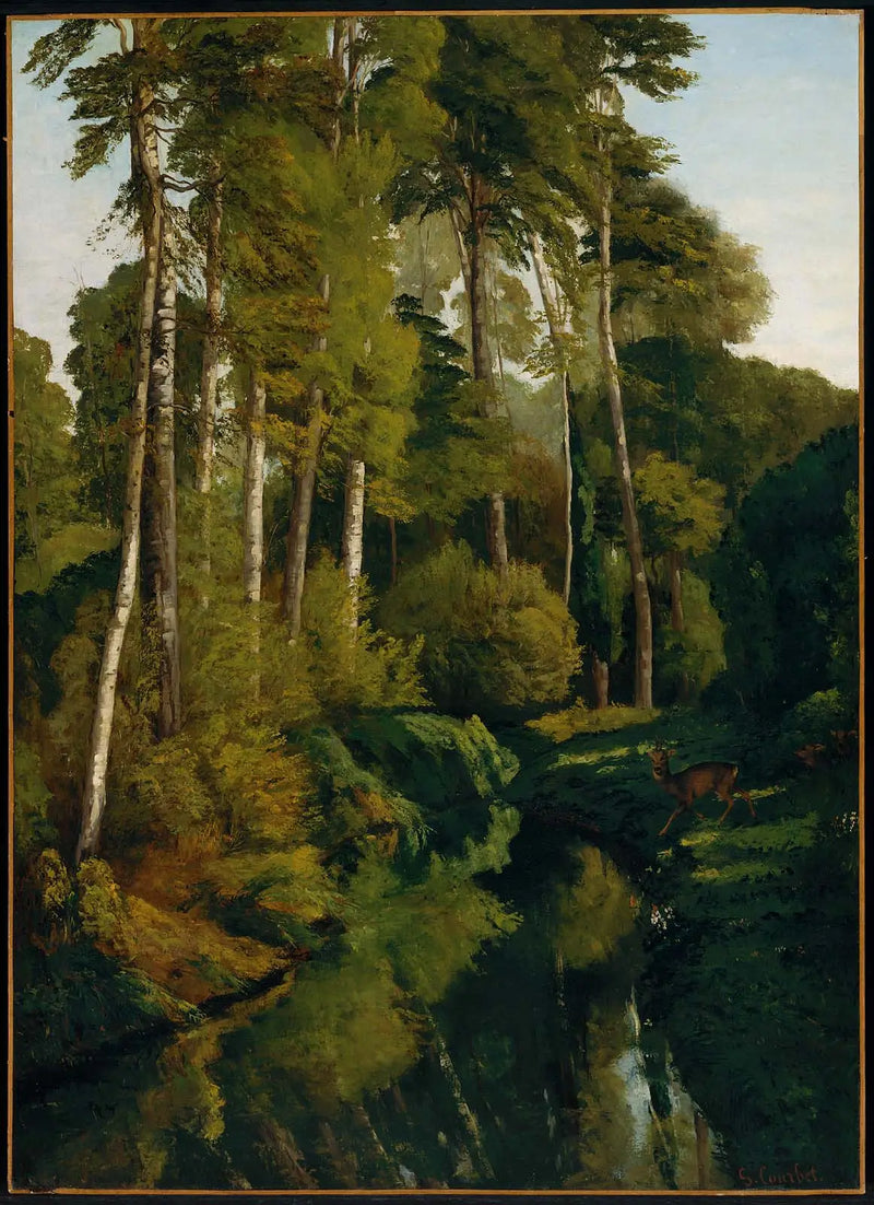 Bäck i skogen - Gustave Courbet