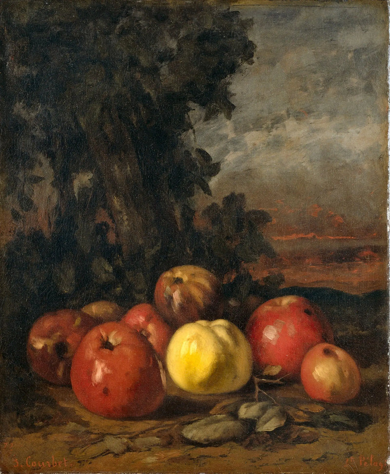Död natur med äpplen - Gustave Courbet