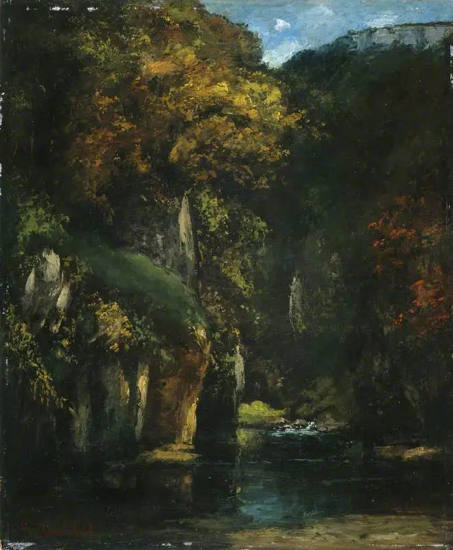 Den Svarta Brunnen Bäck - Gustave Courbet