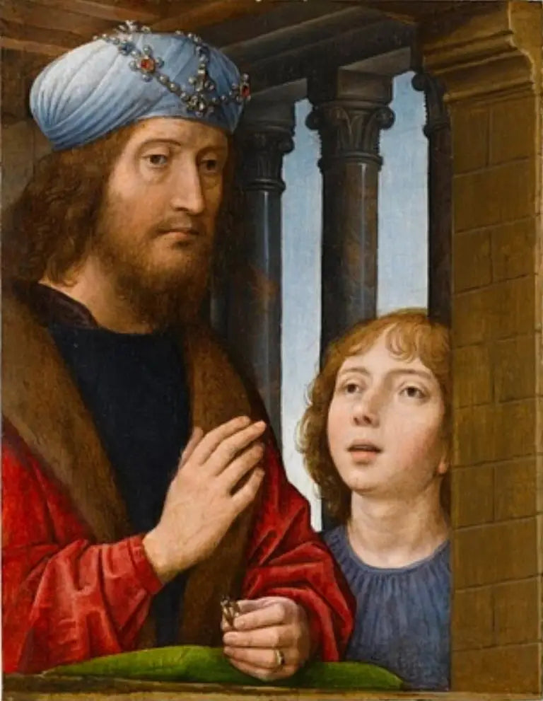 Kungen David och en pojke - Hans Memling