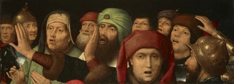 En hånfull skara: fragment av en hånfullhet mot Kristus - Hans Memling