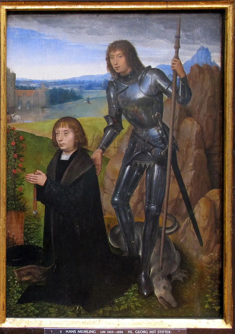 Saint Georges med donator. - Hans Memling