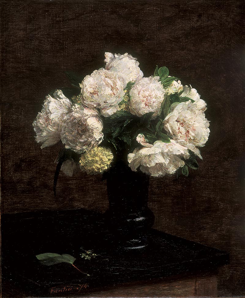 Pivoines blanches et boules de neige - Henri Fantin-Latour