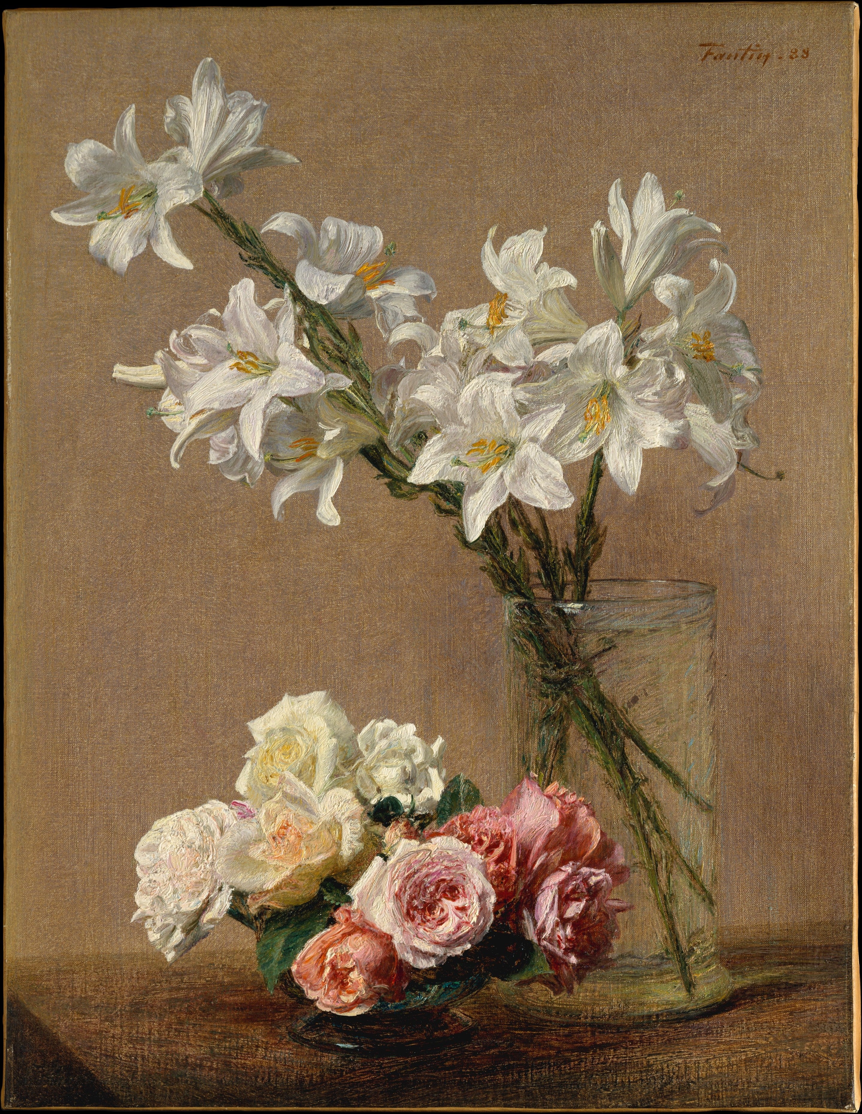 Roses et lys - Henri Fantin-Latour