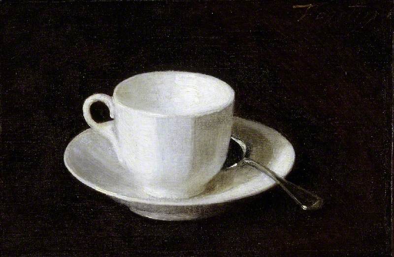 Tasse et soucoupe blanches - Henri Fantin-Latour