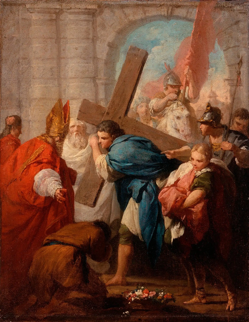 Héraclius bär korset - Pierre Subleyras