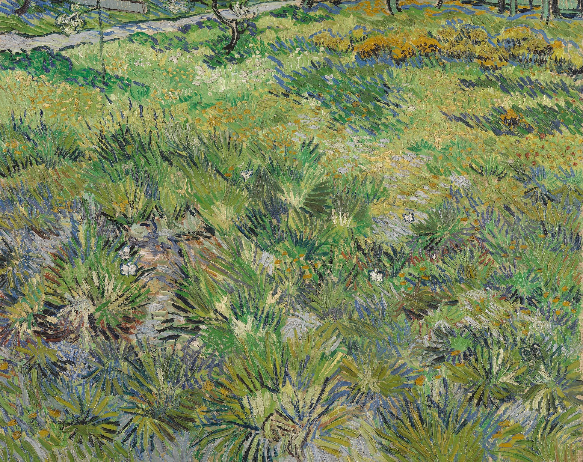Långt gräs med fjärilar - Vincent van Gogh