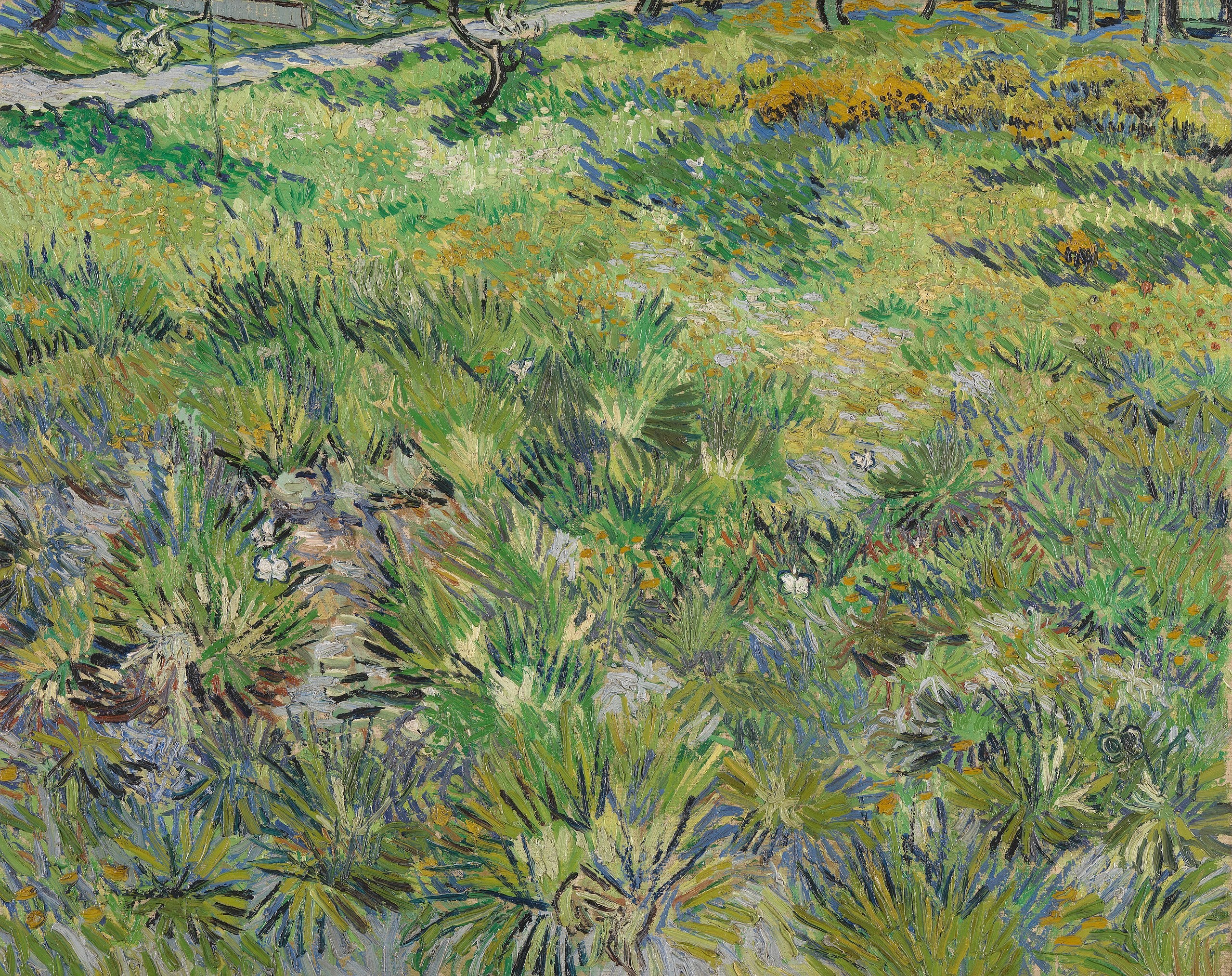 Långt gräs med fjärilar - Vincent van Gogh